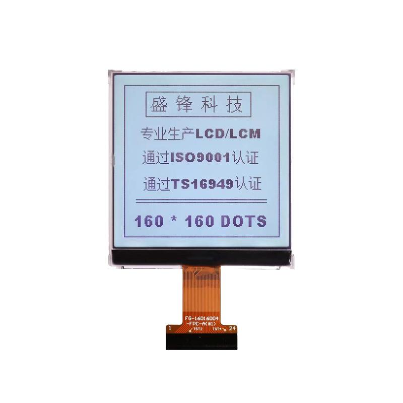 160*160 Punktmatrix-COG-LCD-Modul FSTN LCD China Lieferant