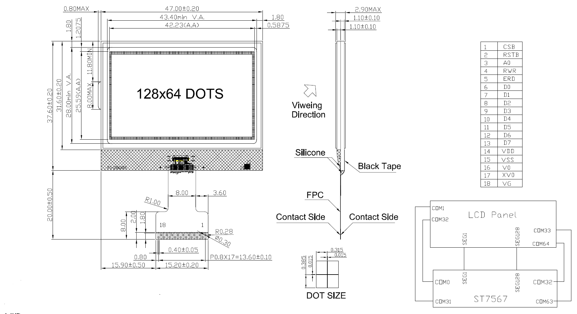 128*64 LCD Display Module