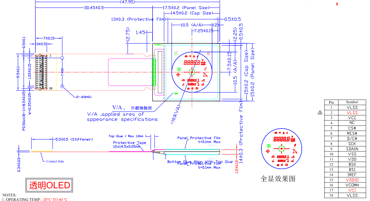 High Transmittance OLED Display